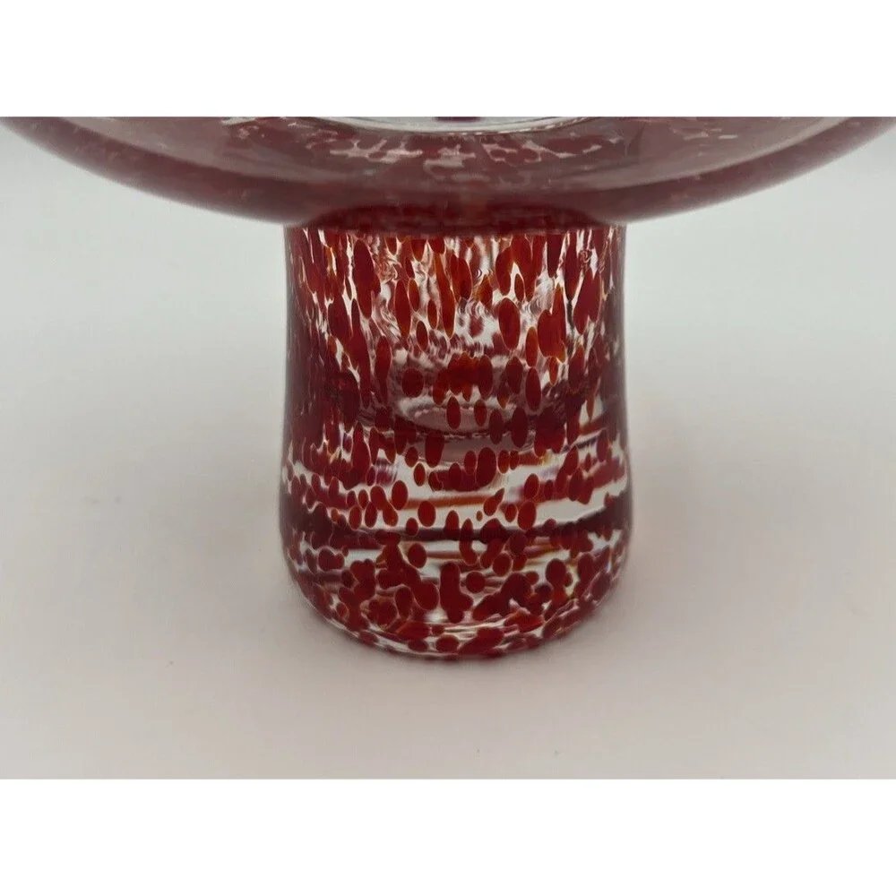 Set of 2 Pier 1 Stemless Red speckled Confetti design ￼Margarita Glasses